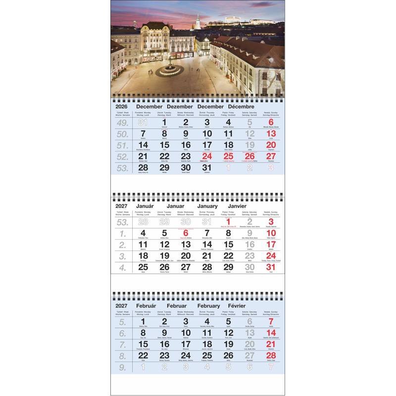Kalendár 3M Maxi s uni lašou A, modrá 2027 Kalendár 3M Maxi s uni lašou A, modrá 2027